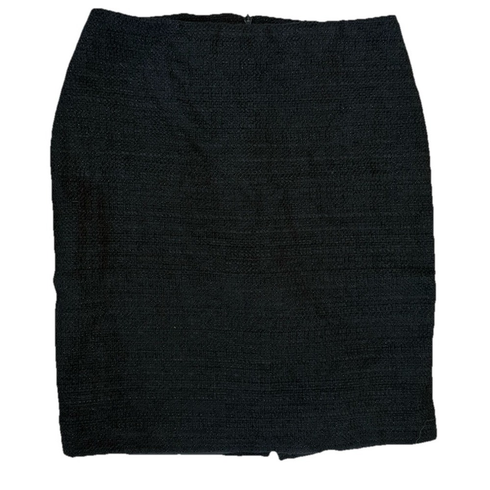 Theory Black Tweed Virgin Wool Pencil Skirt Size 4 Style Frieda C Model 81074310